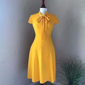 Eva Mendes Gemma Tie-Front dress size 0 yellow